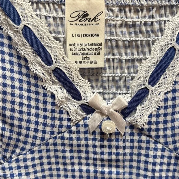 Frankies Bikinis by Pink Gingham Sundress - Picture 2 of 4